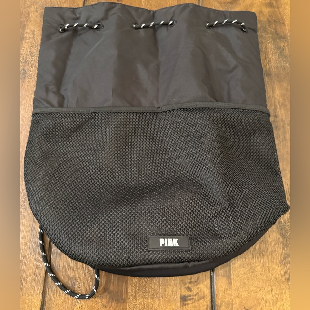 PINK Victoria's Secret Black Drawstring Backpack or 2 for $15
